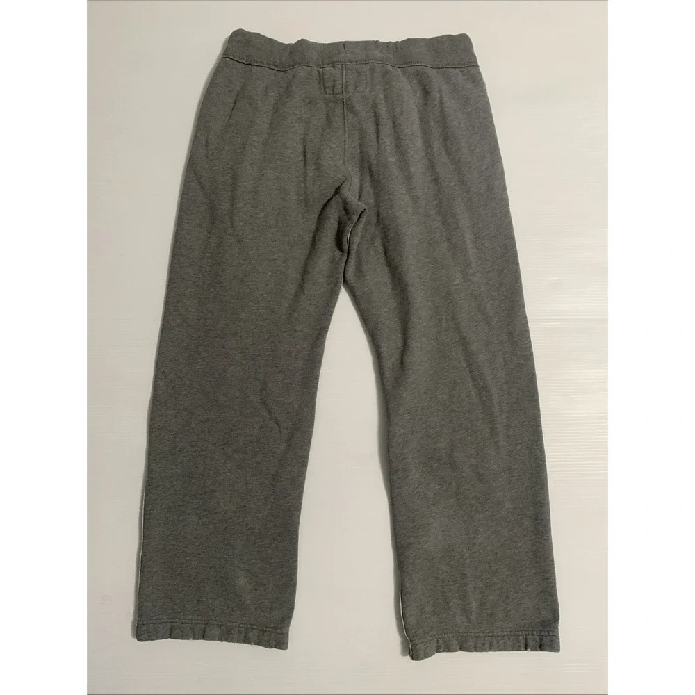 Y2K Hollister Sweat Pants Mens Small Distressed Grey Relax Wide Leg Drawstring